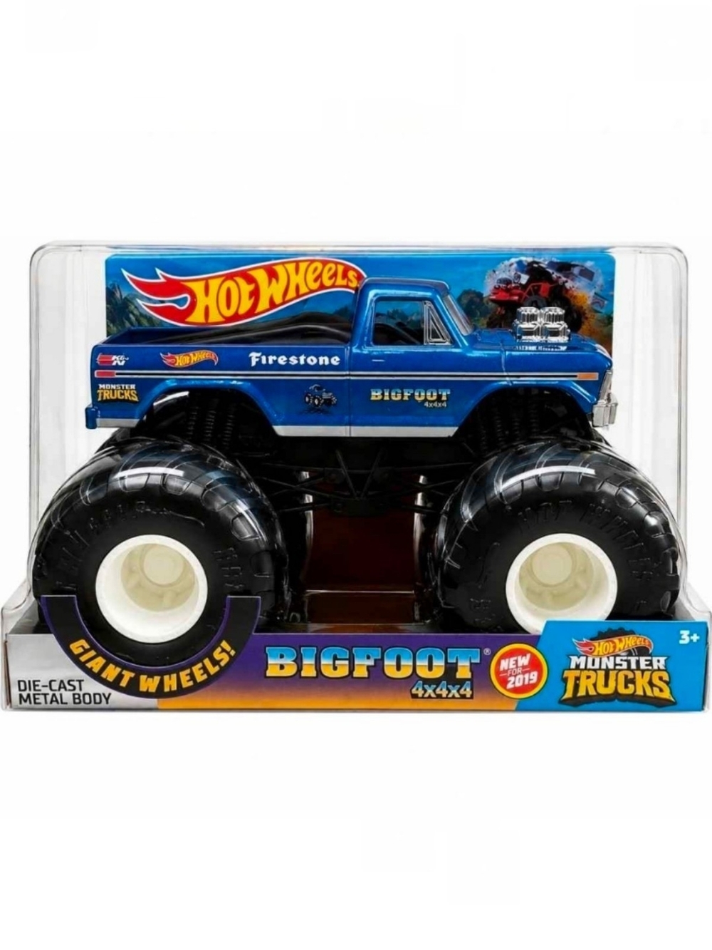 Hot Wheels Monster Trucks BIGFOOT 4x4x4 Die-Cast Metal Body 1/24 Scale